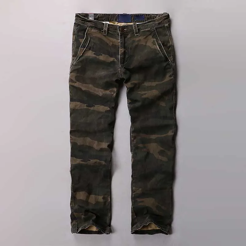 Black Yellow Camo Модные камуфляжные мужские брюки повседневные хлопковые стиль милитари брюки трендовые джоггеры брюки мужская одежда - Цвет: Black Yellow Camo