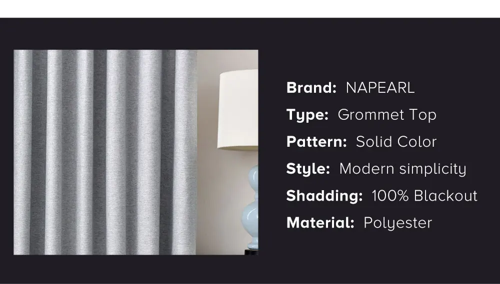 NAPEARL, 1 шт.,, затемненные шторы для гостиной, окна, универсальные, однотонный дизайн, современные драпировки, домашний декор, элегантные