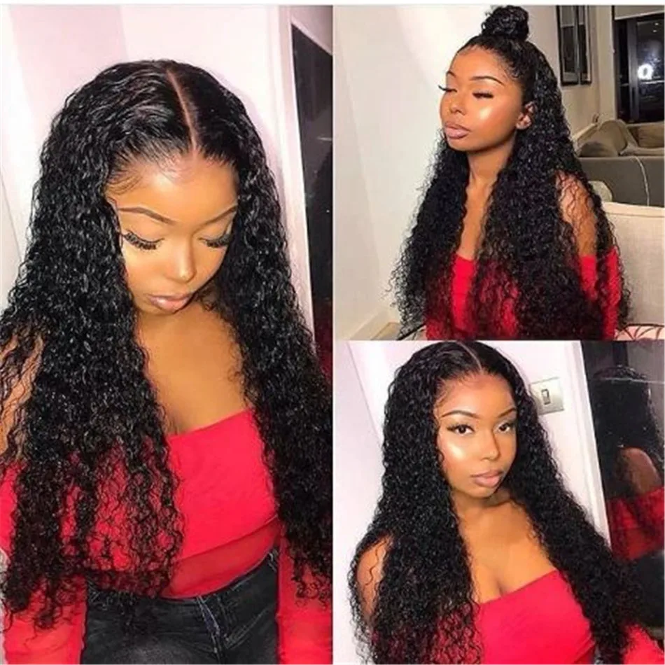 Liddy 4*4 Curly 100% Human Hair WIgs Peruvian Lace Closure Human Hair Wigs For Black Women Non-remy 8-24 Inch 150% Density Wigs