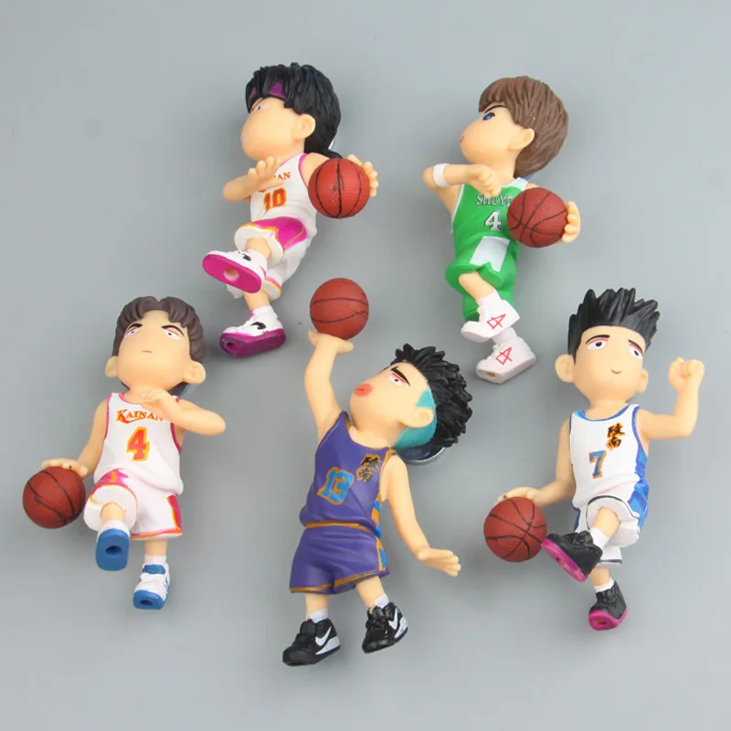 5Pcs C 5 шт. 3D ПВХ мультфильм серии аниме персонажи Slam Данк 3D магниты на холодильник игрушки Фигурки магниты на холодильник подарок для детей - Цвет: 5Pcs C