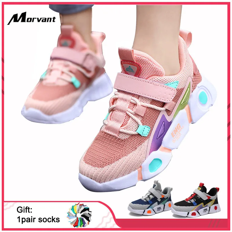 

Kids Shoes Breathable Children's Sneakers Flying Woven Mesh Boys Girls Sneakers Soft Non-slip Running Shoes Travel Casual Shoe