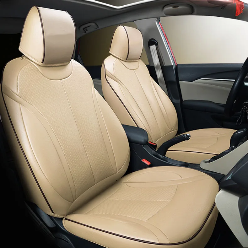 Пользовательские чехлы для автомобильных сидений кожаные для авто Buick excelle gx Чехлы для автомобильных сидений для автомобилей авто продукты автомобильные аксессуары Стайлинг авточехол - Название цвета: BEIGE