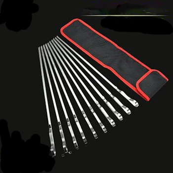 

2020 Hot High Quality 10 Stainless Steel BBQ Skewers BBQ Skewers BBQ Skewers Cooking Tools