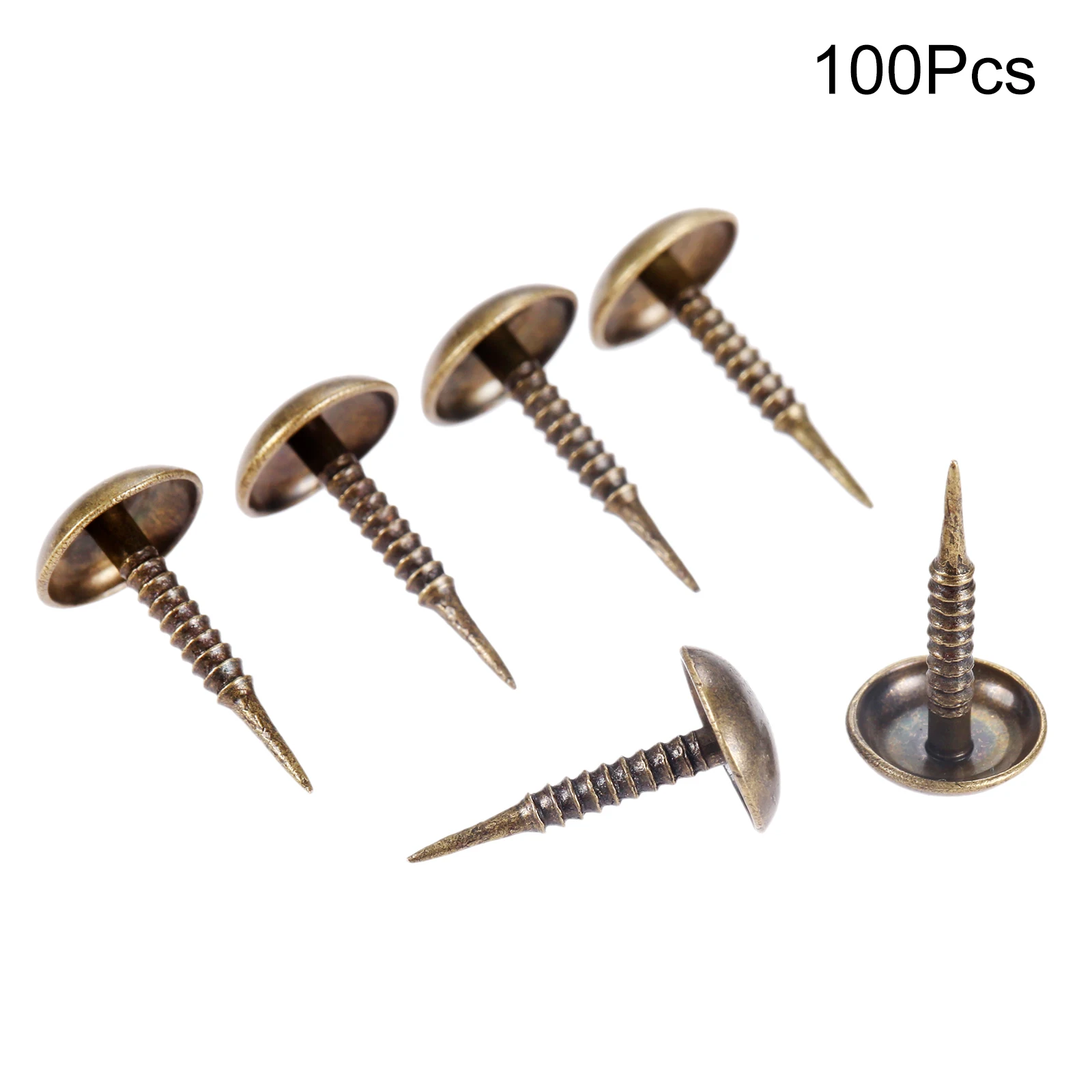 Upholstery Nail Plastic Push Pins 100Pcs Antique Bronze Zinc Alloy Nail Jewelry Wood Box Sofa Furniture Tack Stud Pushpin Doornail Furniture Hardware Decor 8*15mm