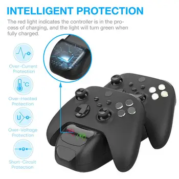 

For Xbox Series X Dual Controller Charger Status Display Portable Gamepad Charging Dock Adapter with 2 Rechargeable Battery Pack