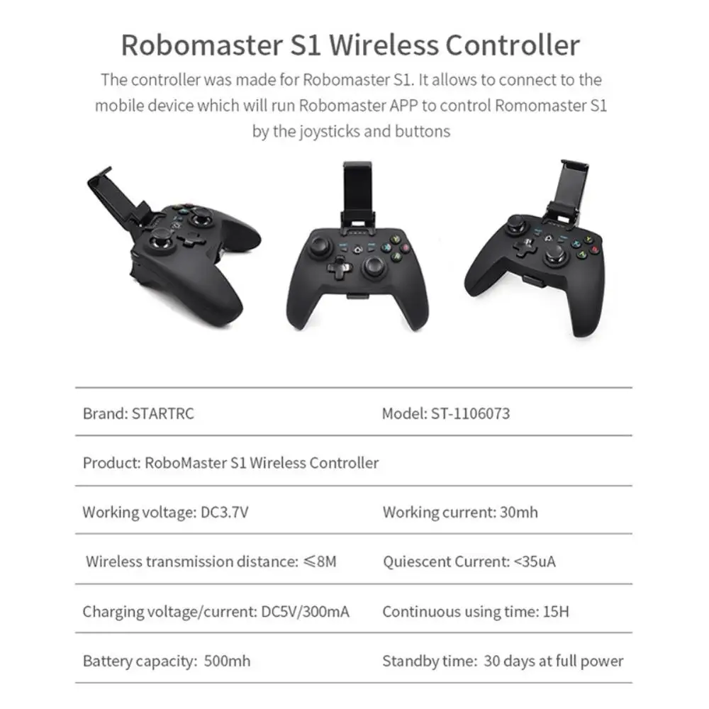 Подходит для DJI RoboMaster геймпад Bluetooth контроллер Джойстик с держателем для телефона портативный игровой контроллер с держателем для телефона