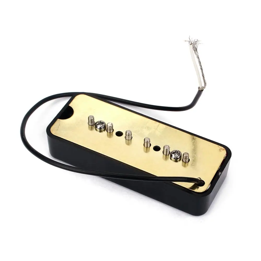 Una Coppia Di Nero Single Coil Soap Bar Pickups Per P-90 P90 Chitarra Elettrica 50Mm / 52Mm Foro Spazio