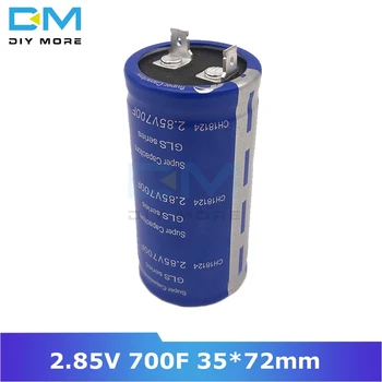 

Super Farad Capacitor 2.85V 700F 35*72mm High Frequency Low ESR Flag Feet 35x72mm Ultracapacitor for Car Stereo Speaker