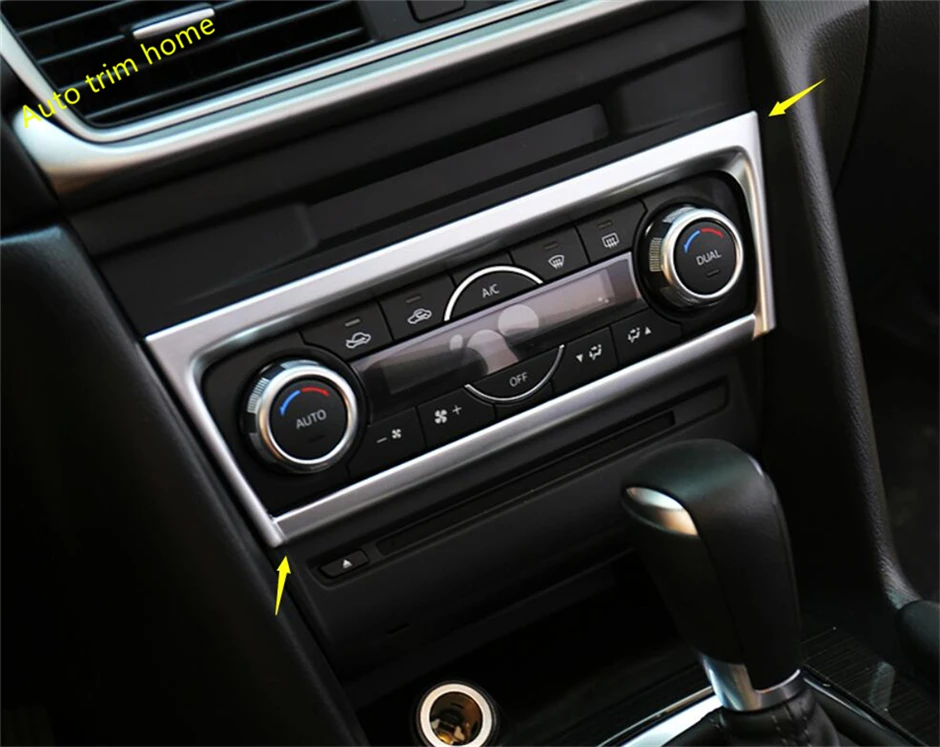 ##BUY Lapetus Multimedia AC Air Conditioning Button Control Panel Frame Trim Matte Carbon Fiber Style Interior For Mazda 3 2017 2018