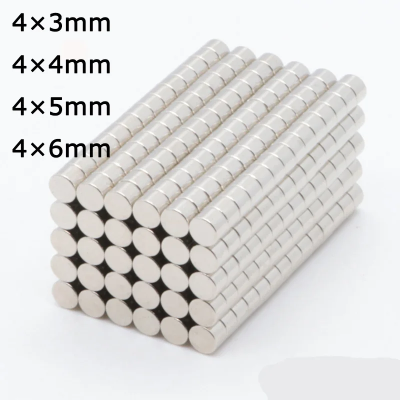Neodymium Magnets 50 100PCS 4x3,4x4,4x5,4x6mm Rare Earth Neodymium Magnet N35 Permanent NdFeB Mini Small Round Strong powerful Magnetic Magnets