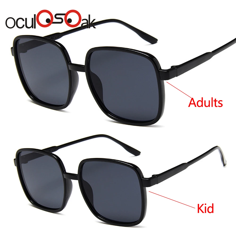 Oculosoak солнцезащитные очки для родителей и детей большие квадратные взрослых
