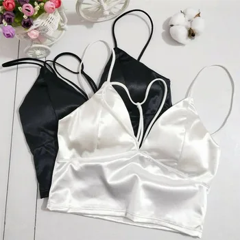 

2020 Women Crop Top Casual Strap Vests Wrap Chest Underwear Padded Bra New Crop Top Party Bustier Bra Backless Bandage T-shirt