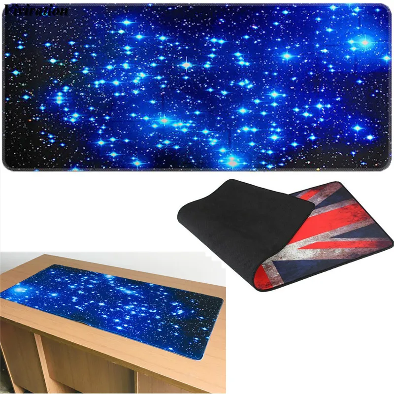 Hot Starry Pattern Prints Large 90x40cm Computer Gaming Mouse Pad 2020 The Most Popular Unisex Rubber Non-slip Keyboard Mat Pad