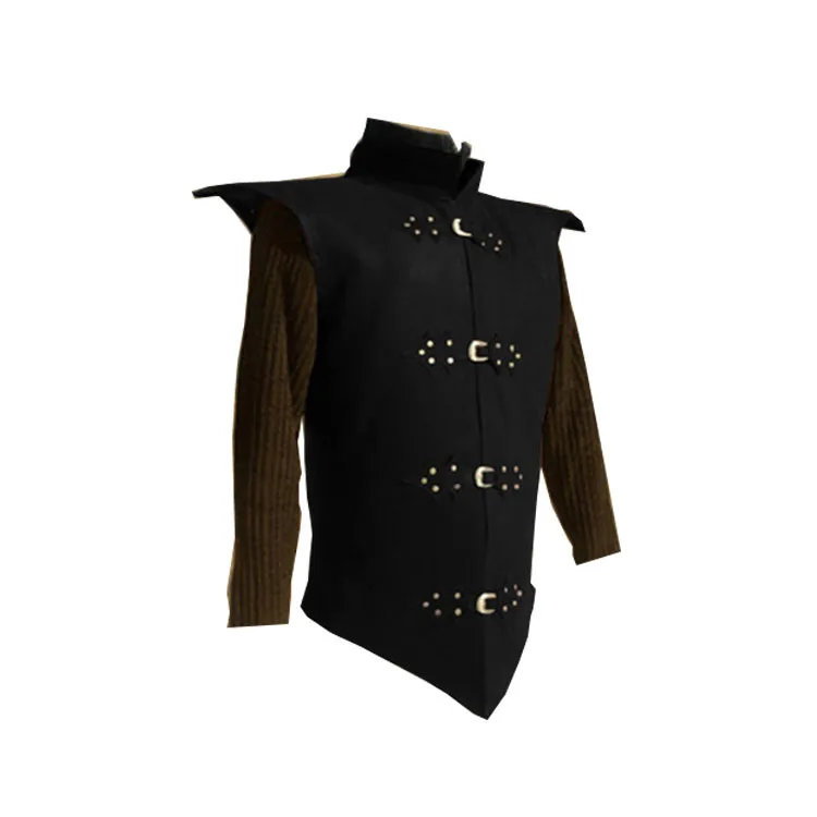 

Middle Ages Men Medieval Vest Victorian Gothic Renaissance Knight Steampunk Rivet Retro Vintage Clothing Tops for Male