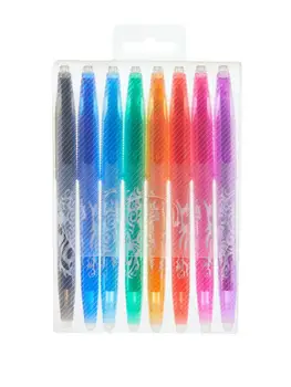 

0.5 MM No Need Erasable Gel Pens Extra Fine Point For White Out 8 Assorted Colors Inks Erasable Refillable Gel Ink Stick Pens #B