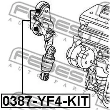 Tensioner pulley belt drive HONDA ACCORD 08-12 (2 set |