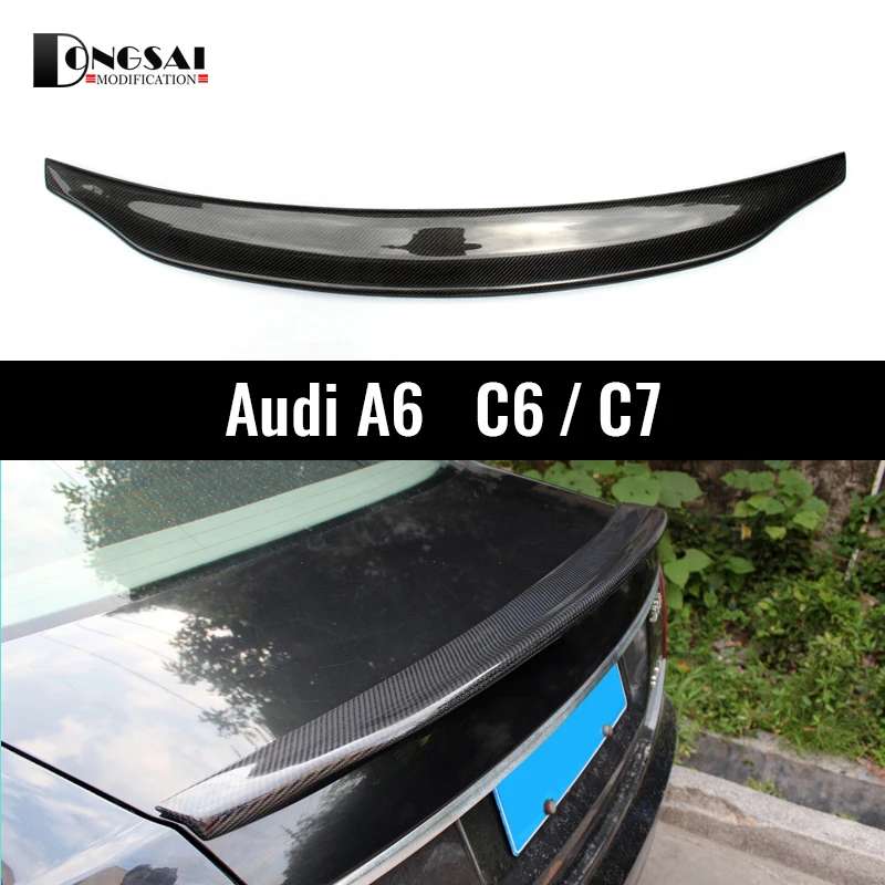 

Forged Carbon Fiber Rear Trunk Spoiler Wing for Audi A6 C6 2004 - 2011 C7 2012 - 2018