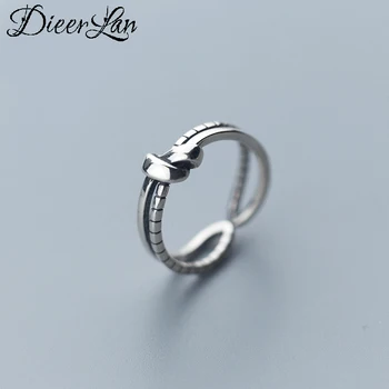 

Punk Vintage 925 Sterling Silver Bow Rings For Women Men Gothic Antique Jewelry Anillos 2020