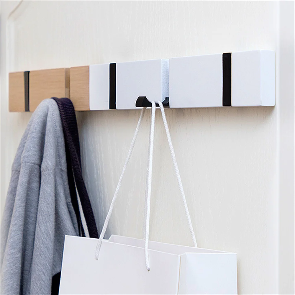 Wall Clothes Hooks Solid Wood Wall Hooks Towel Coat Clothes Rack