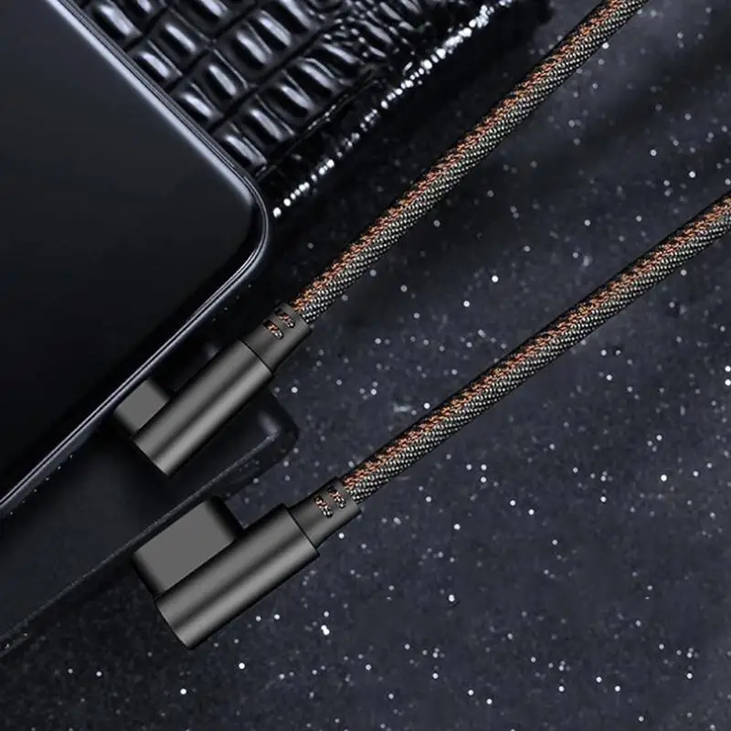 Высококачественный 1/2 м тип-c 90 градусов под прямым углом USB C медный сердечник синхронизации данных 3,1 Android практичный для типа кабельного зарядного устройства Q2Q8