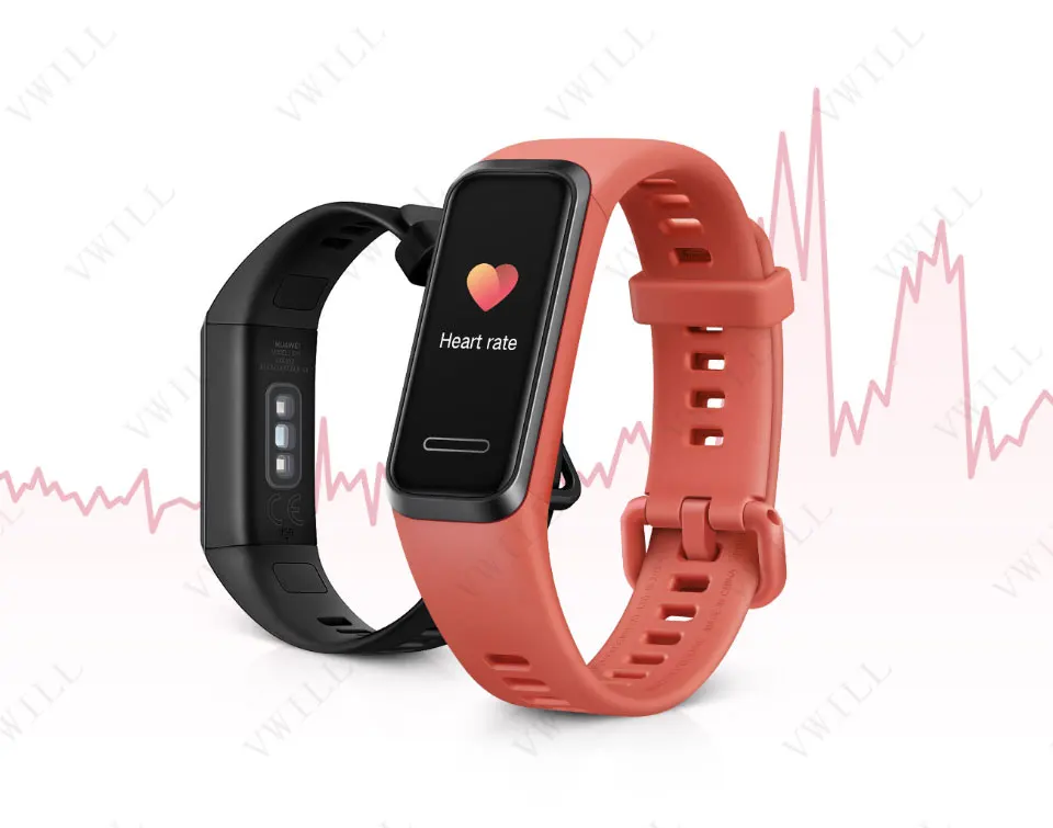 Умный Браслет HUAWEI Band 4, 0,96 дюймов, креативные циферблаты, заглушка и зарядка, упреждающий мониторинг здоровья