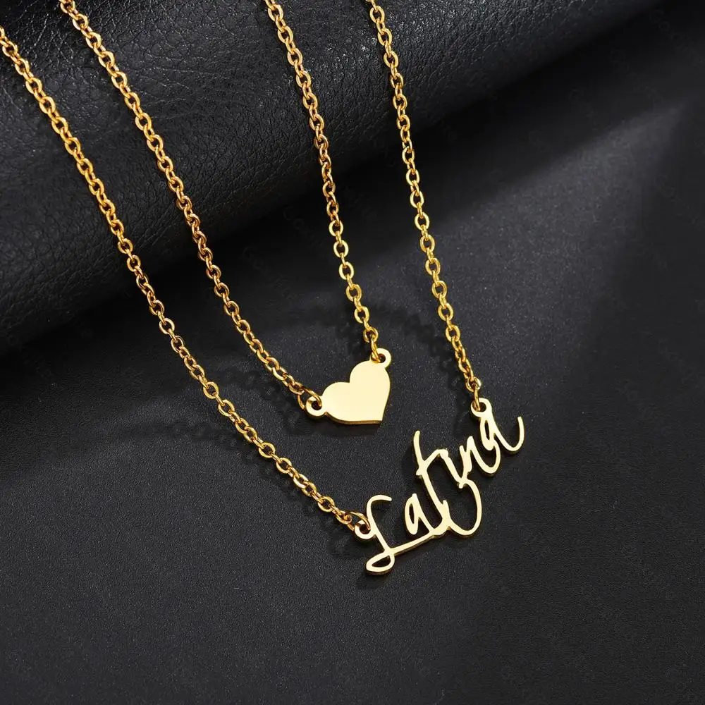 Women Custom Jewelry Personalized Heart 