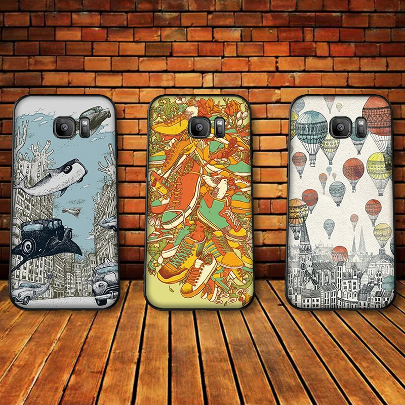 Для samsung A3 A5 A6 A7 A8 A9 A10 A20 A30 A40 A50 A60 плюс Чехол художественной росписи силиконовая