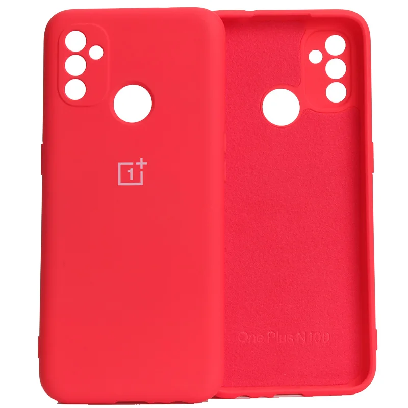 mobile pouch Original OnePlus Nord N10 Case Liquid Silicon Back Cover One Plus Nord N10 Nord N100 Soft Case Shockproof Full Protectiver Case waterproof phone pouch Cases & Covers