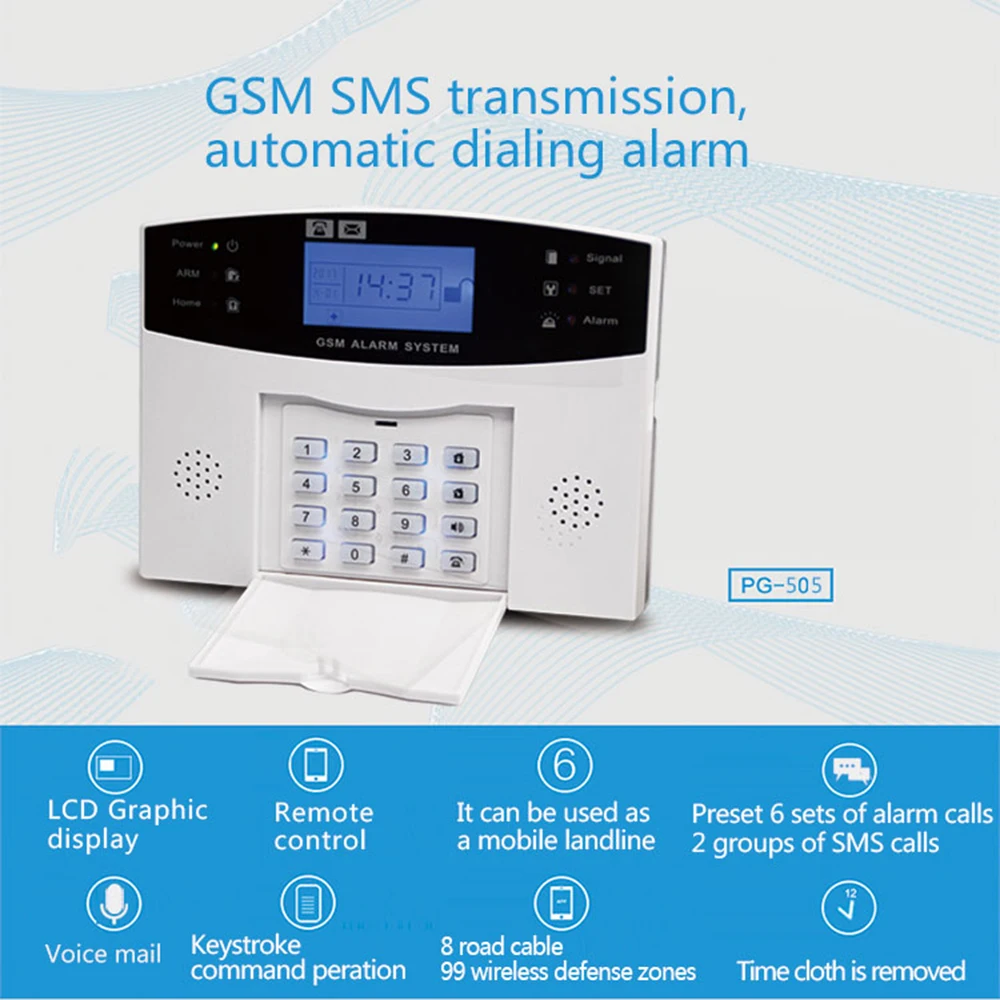 Беспроводная Gsm сигнализация с датчиком движения и сиреной 433 МГц|Комплекты для