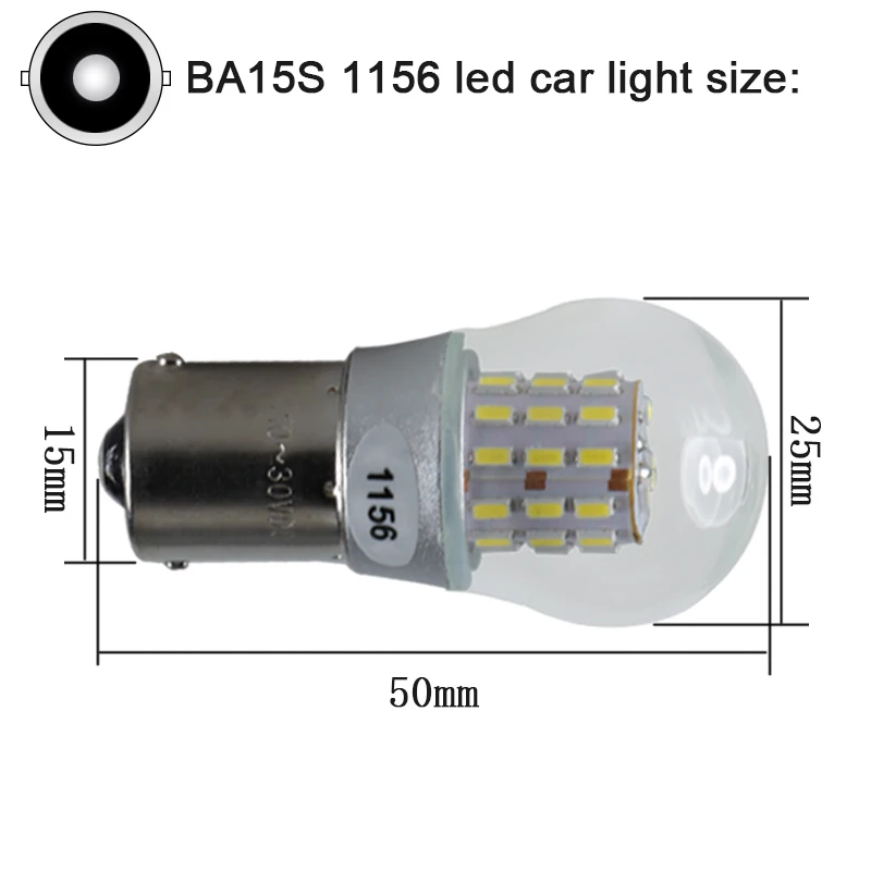 1 шт. ampoule 12 В 24 в 1156 BA15S S25 Авто прозрачная стеклянная лампа поворотные габаритные огни Грузовик Автобус Индикатор обратный свет 10 в до 30 в супер