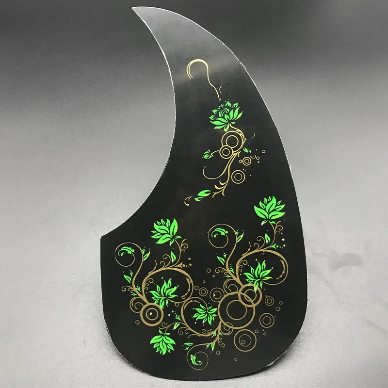 Waterdrop Flower Акустическая гитарная палочка, защита в стиле птицы, самодельная самоклеящаяся целлулоидная палочка, защита для 4" 41", народная гитара, черная гитарная палочка, защита - Цвет: Waterdrop Flower