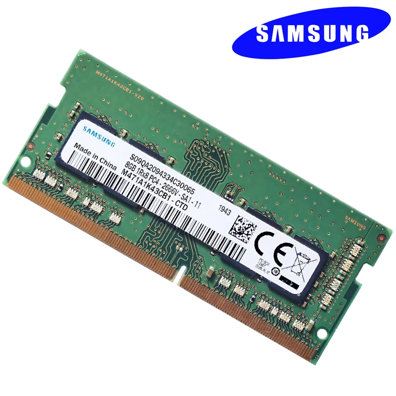 Модуль ОЗУ Samsung ddr4, 8 ГБ, 2666 МГц, sodimm, для ноутбуков, с поддержкой DDR4, 8 ГБ, 2666 в, 4 ГБ, 8 ГБ, 16 ГБ, 32 ГБ