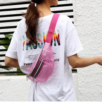 

Unisex Multi-functional Sports Waist Bag Large Capacity Waterproof Zipper Waist Pack Solid Color Outdoor Shoulder Messenger Bag