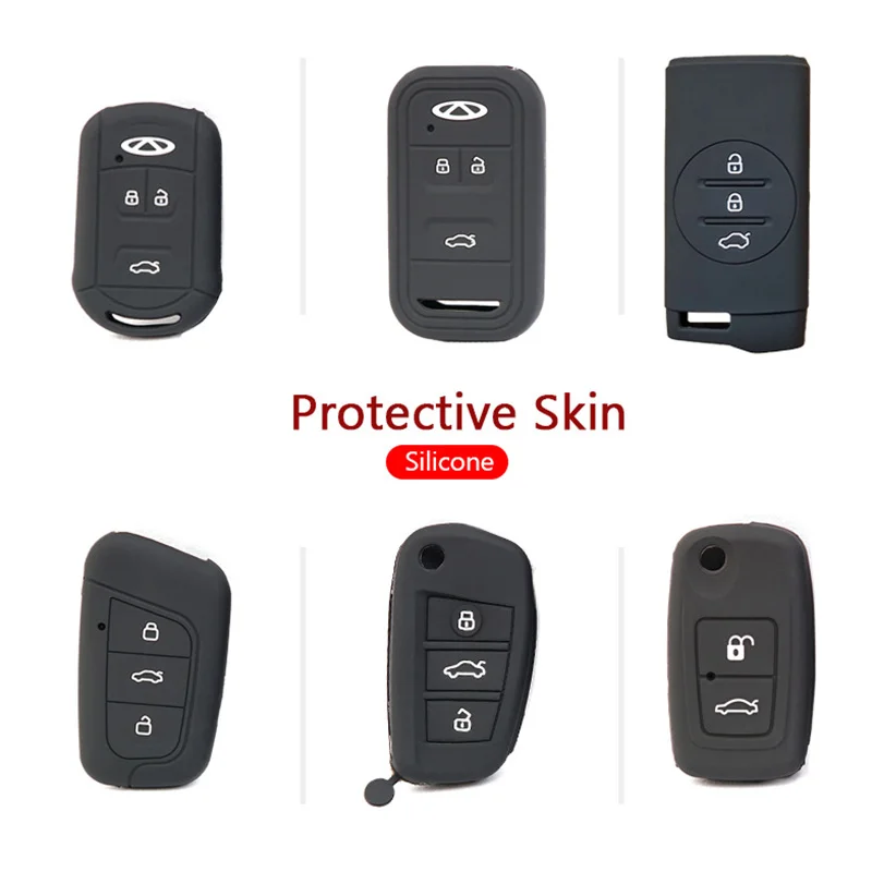 KSKKD Silikon Autoschlüssel Cover Hülle, für Chery Tiggo 8 Arrizo 5 pro gx  5X eQ7 Chery tiggo 7Pro 2020 Remote Key Case Zubehör