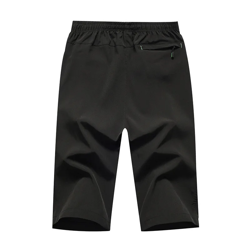 Adult Men Outdoor Sports Shorts Male Summer Running Sweatpants Quick-drying Breathable Knee-length Pants Zipper Pocket For Boys