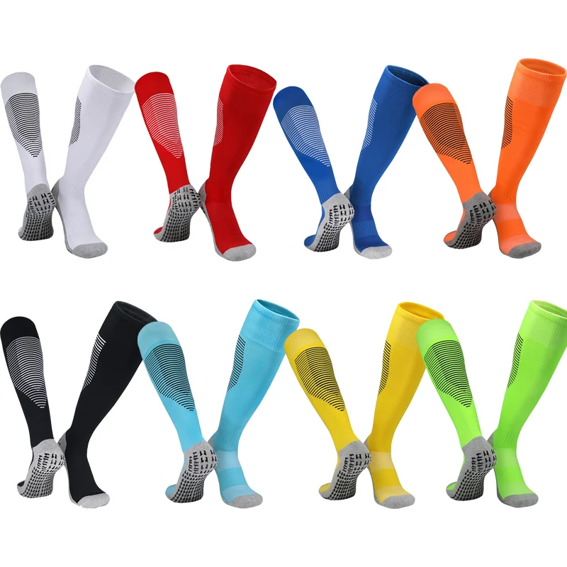 

Breathable Football Stockings Non-slip Nylon Socks Sweat-absorbent Training Socks Long Tube Over The Knee Football Socks