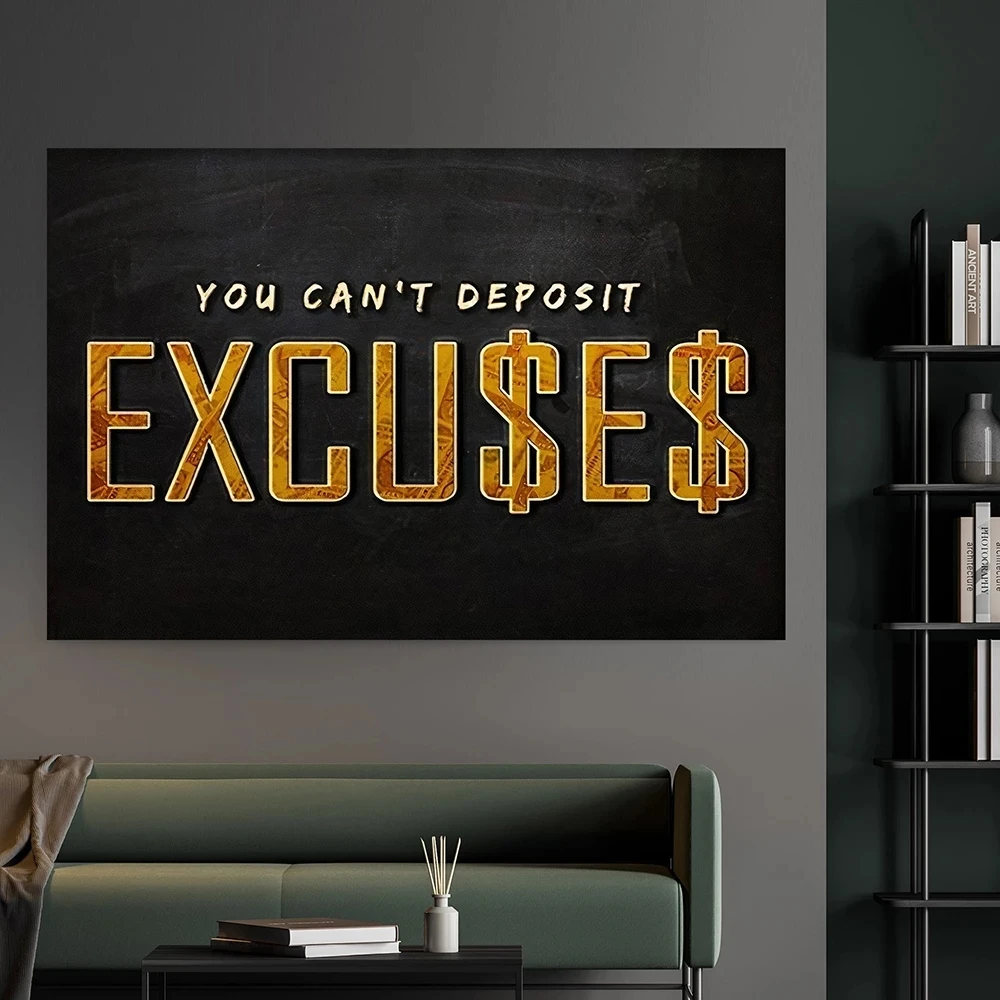 YouCanTDepositExcusesMotivationalInspirationalCanvasWallArt