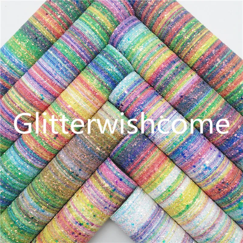Ткань Glitterwishcome 21x29 см Размер A4 винил для бантов напечатанный на заказ ткань из