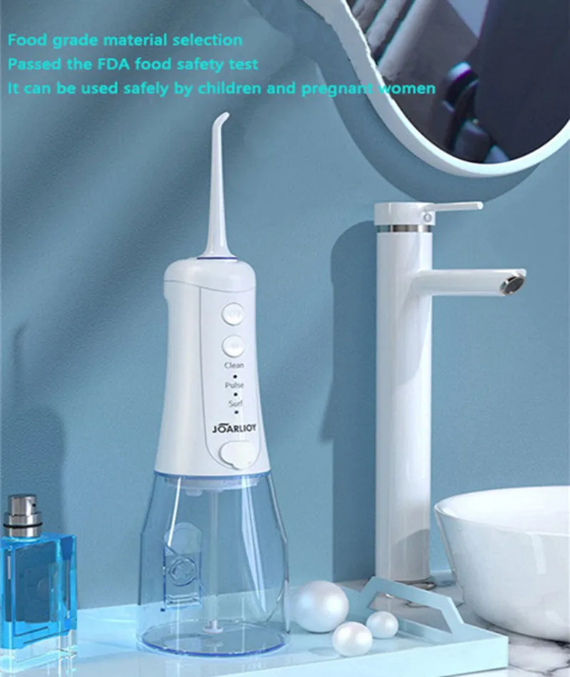 

3 Modes Portable Oral Irrigator Cordless Water Dental Flosser USB Rechargeable IPX7 Waterproof Water Jet Floss Tooth Pick 350ml