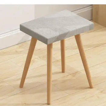 

Nordic Solid Wood Foot Makeup Stool Simple Modern Home Low Stool Economic Lazy Stool Living Room Creative Bench