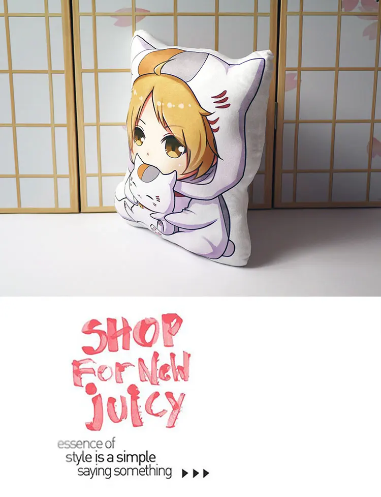 Аниме Natsume Yuujinchou Подушка игрушка Такаси Нацумэ Мадара кошка фигурка плюшевая кукла Двусторонняя наволочка 42 см для подарка
