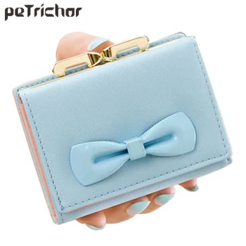 

Recommend New style small lovely women coin purse An bow women wallet Fashion Card Holder for sales