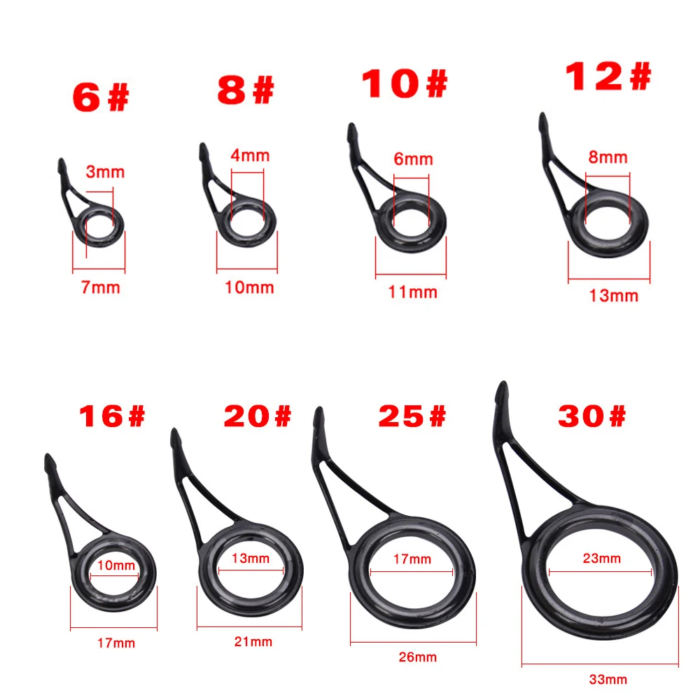 75 шт. направляющие кольца для удилища наконечники карбоновая стальная рама с керамическим кольцом Замена антены наконечник DIY Кольца для глаз набор с коробкой для рыболовных снастей
