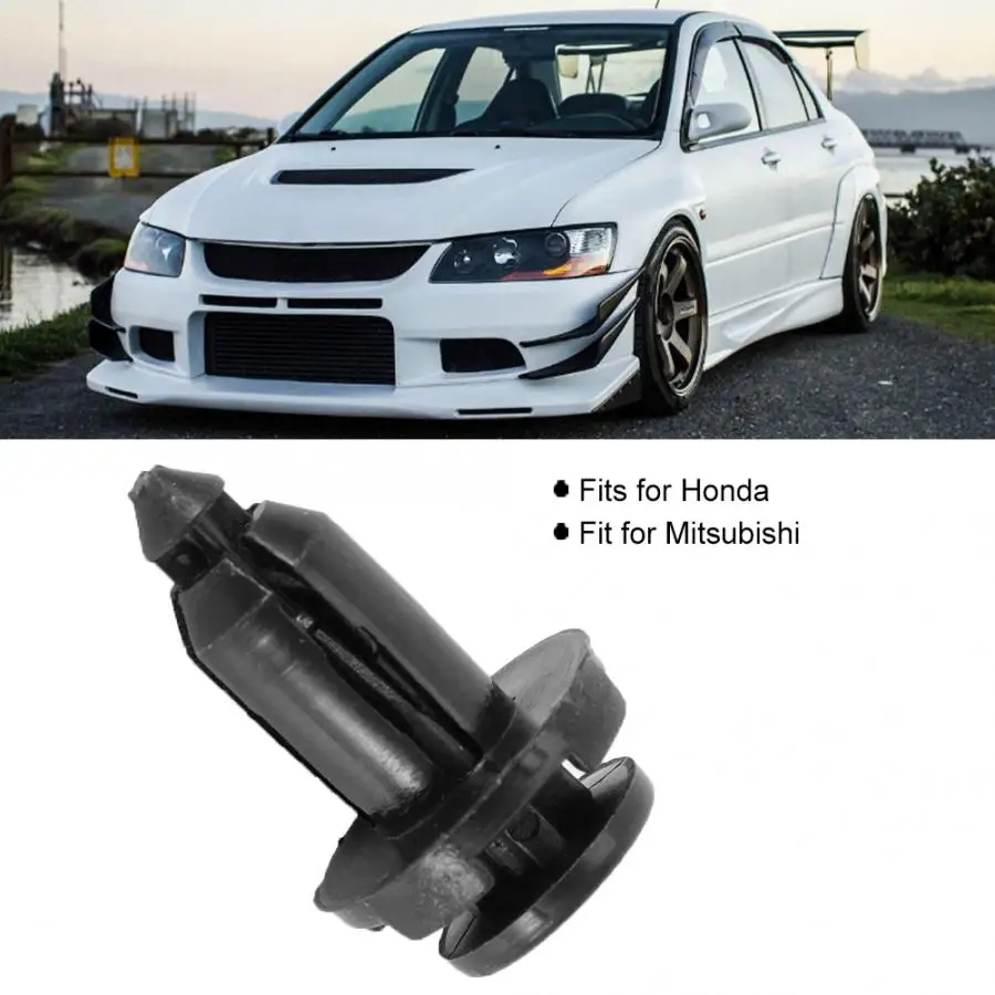50pcs 9mm/0.35in Hole Screw Rivets Fastener Bumper Fenders Buckle Fit for Mitsubishi Fastener Clip Car Styling