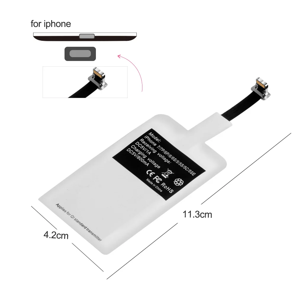 10 Вт Беспроводное зарядное устройство Быстрая зарядка для iPhone X XS 11 Pro Max 8 Qi беспроводной адаптер для samsung Note 9 10 S9 S10 Plus зарядная панель - Цвет: Only IOS Receiver