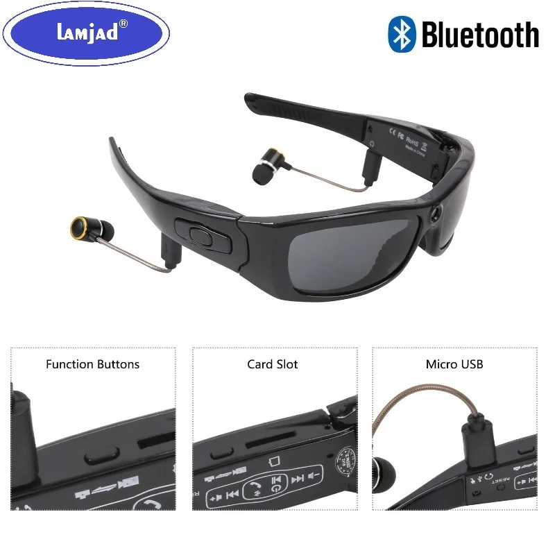 MS21 Новые HD стерео Bluetooth камеры очки широкоугольные 120 градусов 1080p уличные