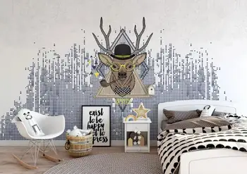 

[Self-Adhesive] 3D Abstract Deer Head 16963113 Wall Paper mural Wall Print Decal Wall Murals