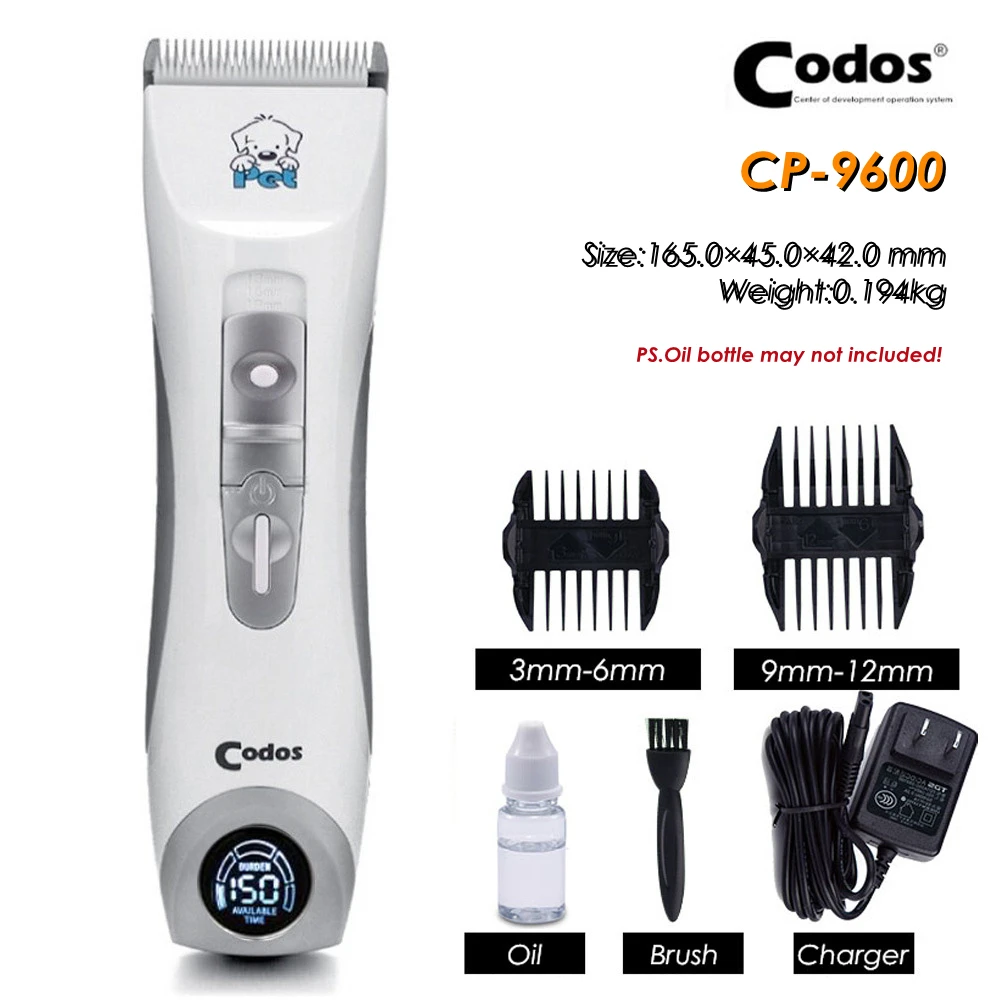 Pet Clipper Dog Hair Trimmer Rechargeable Electrical Codos CP6800 9600