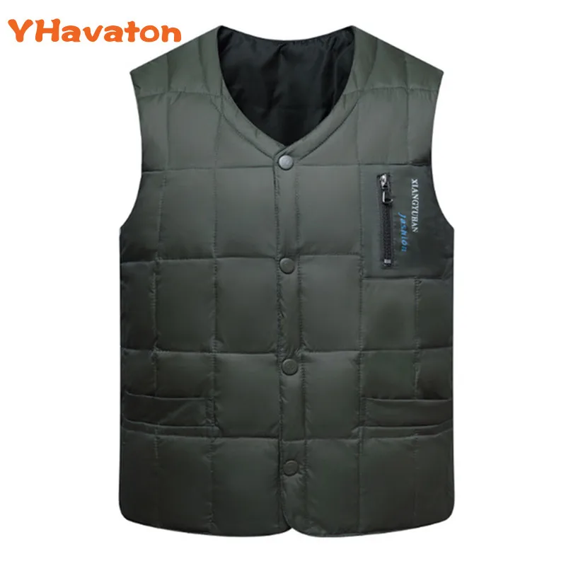 

2019 New Arrival Men Sleeveless Jacket Winter Ultralight White Duck Down Vest Male Slim Vest Mens Windproof Warm Waistcoat