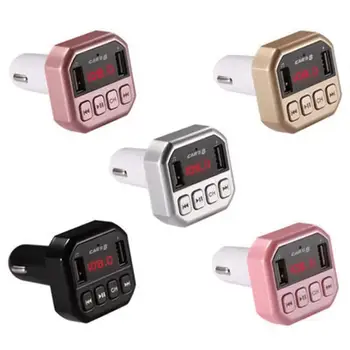 

Bluetooth Handsfree Car USB Charger FM Transmitter Voltage Monitor MP3 Player Car Accessories Interior